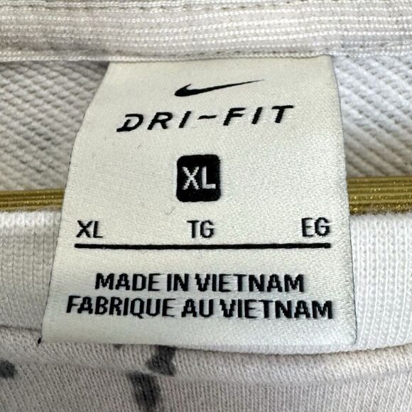 Nike Womens Standard Issue Hoodie XL Paint Splatter Gray Zip Pocket FLY Logo - Picture 7 of 9